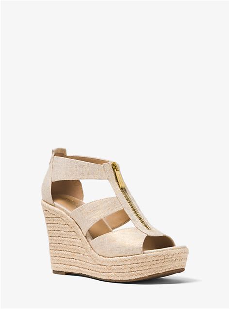 michael kors damita wedges|Damita Linen Wedge .